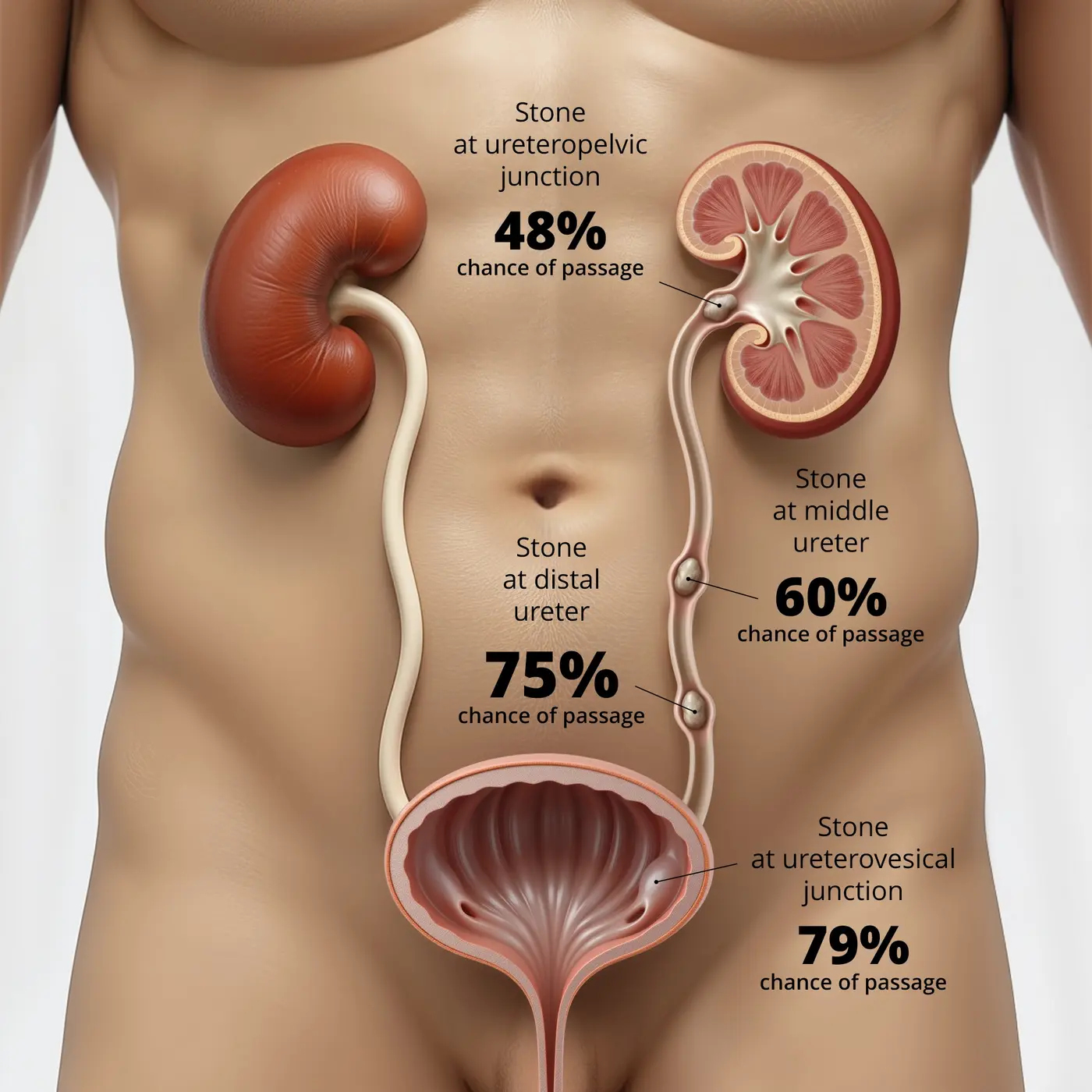 Renal anatomy educational visual
